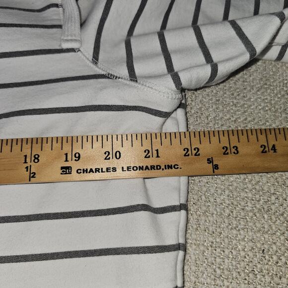 Walt Disney World Hooded Striped Sweatshirt Grey and White XXL PTP 22 Length 25 - Picture 5 of 9